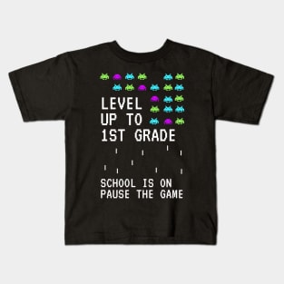 Level up to 1st Grade back to School kids Clothing Kids T-Shirt